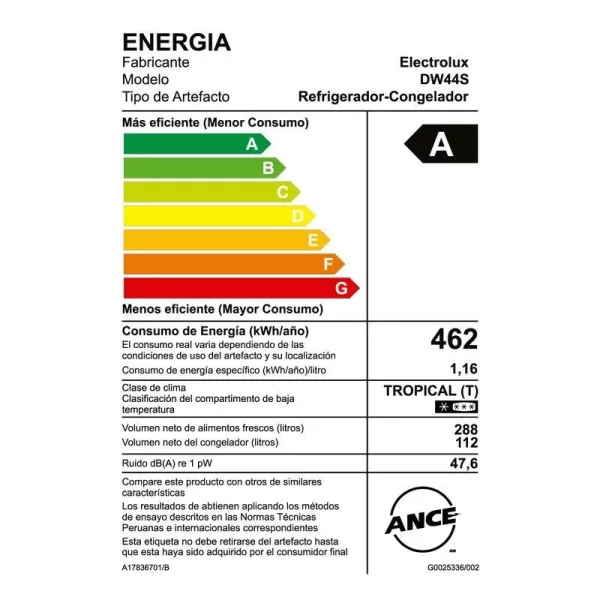 REFRIGERADORA ELECTROLUX DW44S - Imagen 5