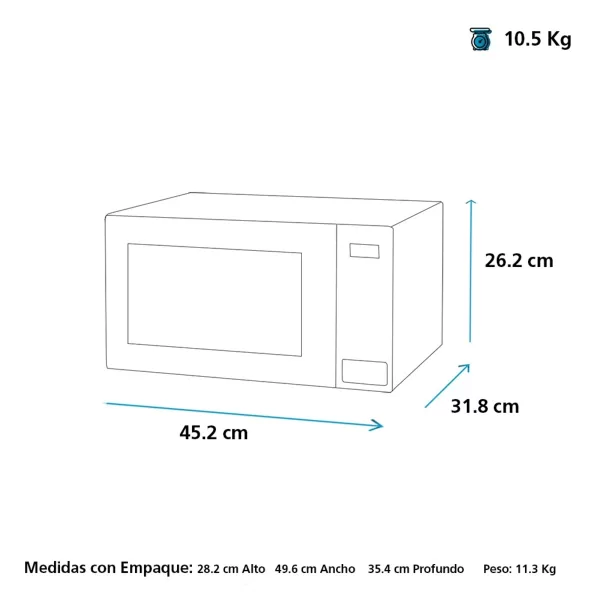 HORNO MICROONDAS MABE HMM20PEE - Imagen 4