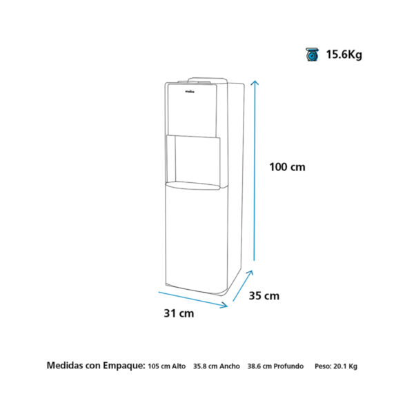 DISPENSADOR DE AGUA MABE MXCF05PFS - Imagen 6