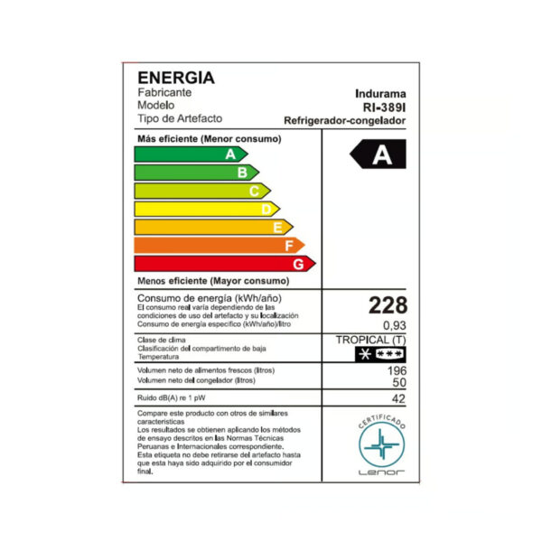REFRIGERADORA INDURAMA RI-389I - Imagen 9