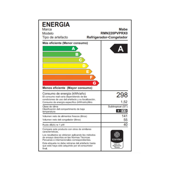 REFRIGERADORA MABE RMN220PVPRX0 - Imagen 7