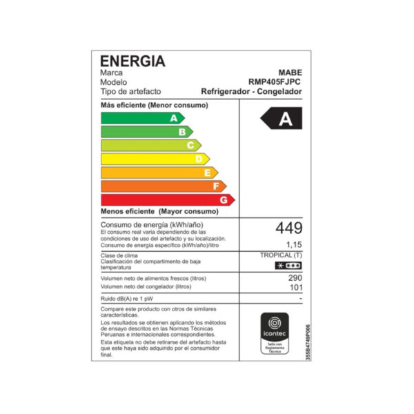 REFRIGERADORA MABE RMP405FJPC - Imagen 10