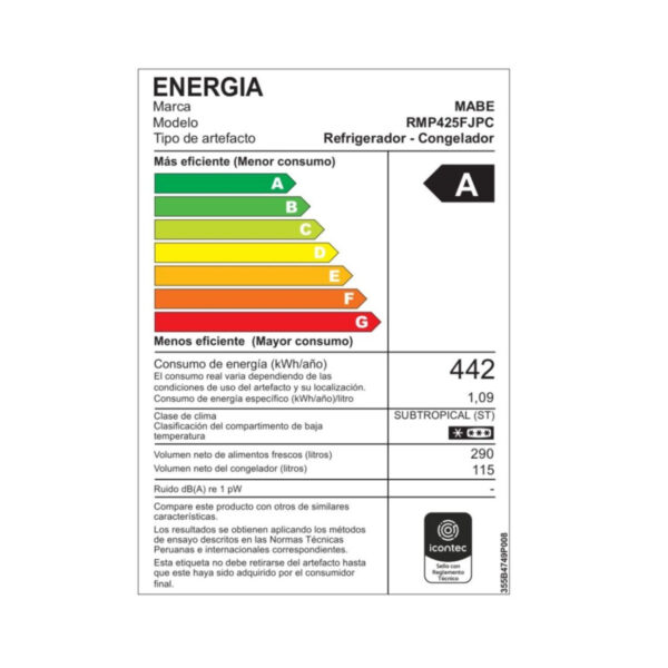 REFRIGERADORA MABE RMP425FJPC - Imagen 10