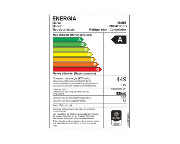 REFRIGERADORA MABE RMP415GPG - Imagen 9