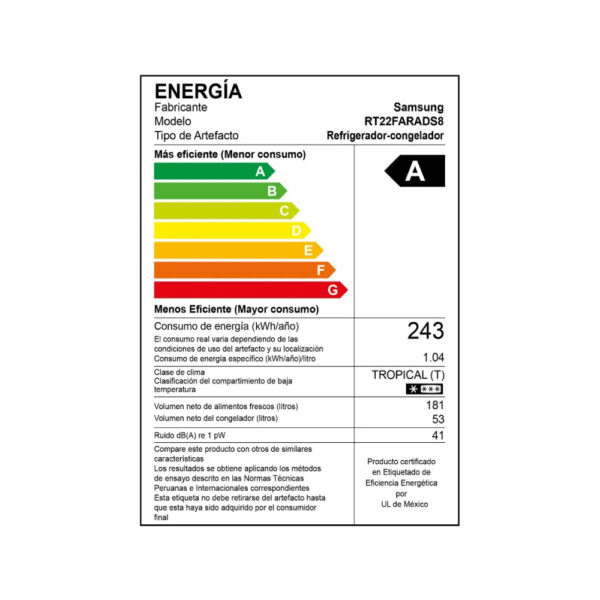 REFRIGERADORA SAMSUNG RT22FARADS8/PE - Imagen 9