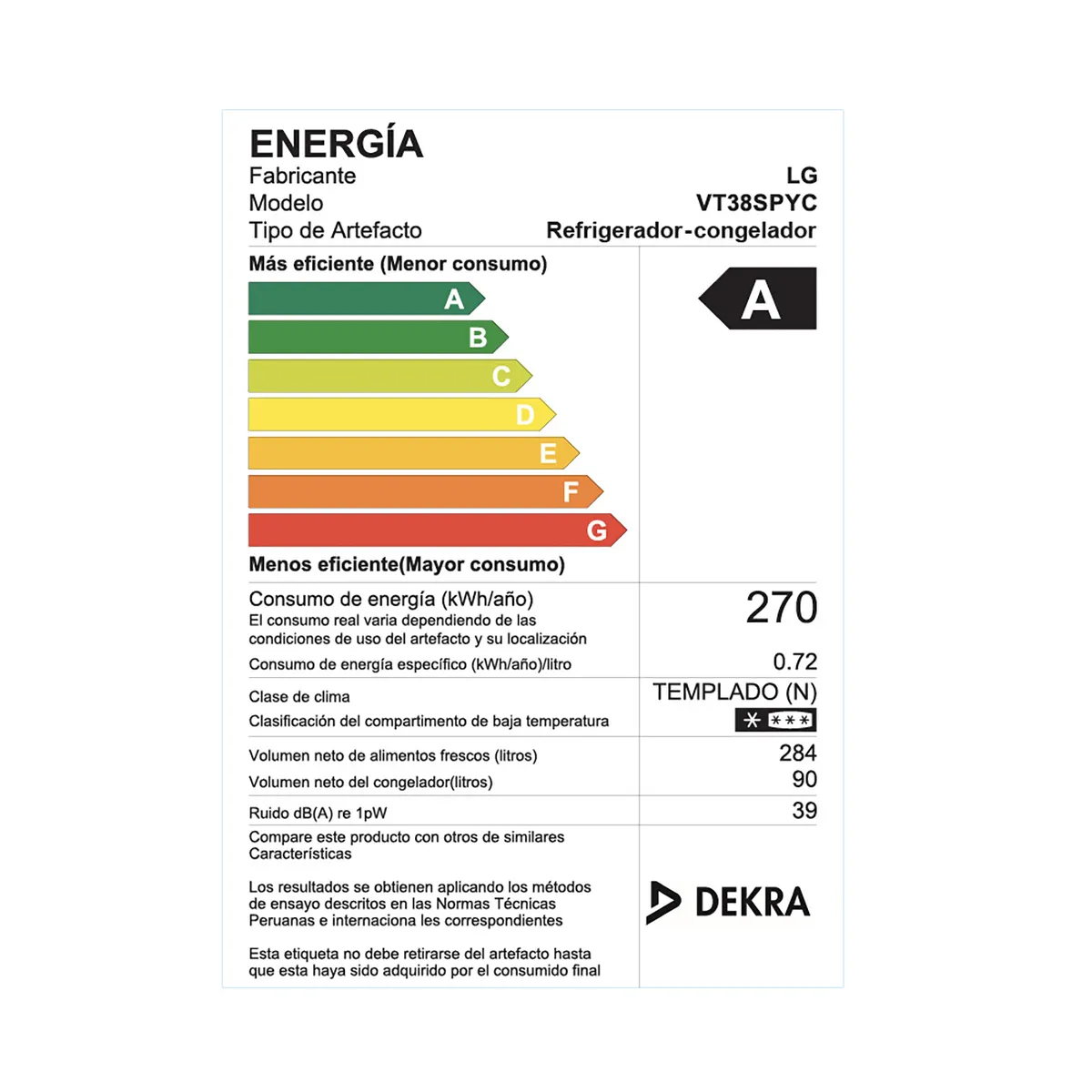 REFRIGERADORA LG VT38SPYC - Imagen 11